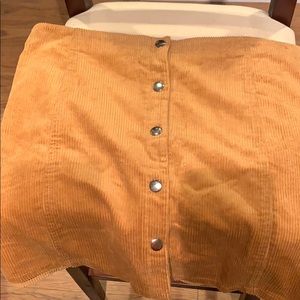 Yellow corduroy mini skirt, forever 21